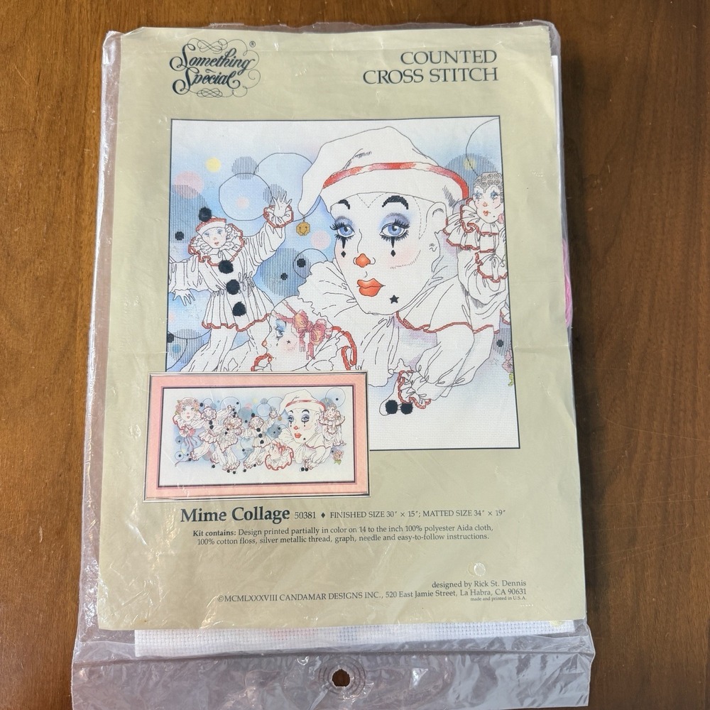 Mime Collage Something Special Colored Counted Cross Stitch Kit